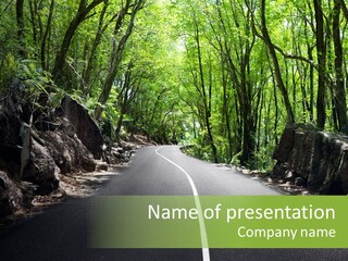 Nature Seychelles Highway PowerPoint Template