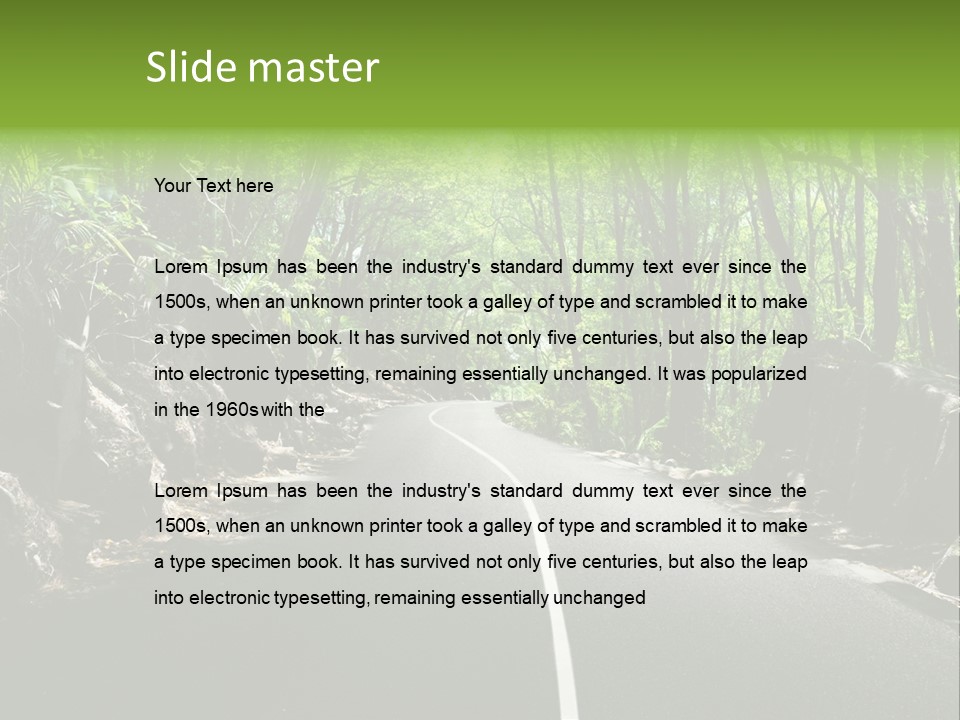 Nature Seychelles Highway PowerPoint Template