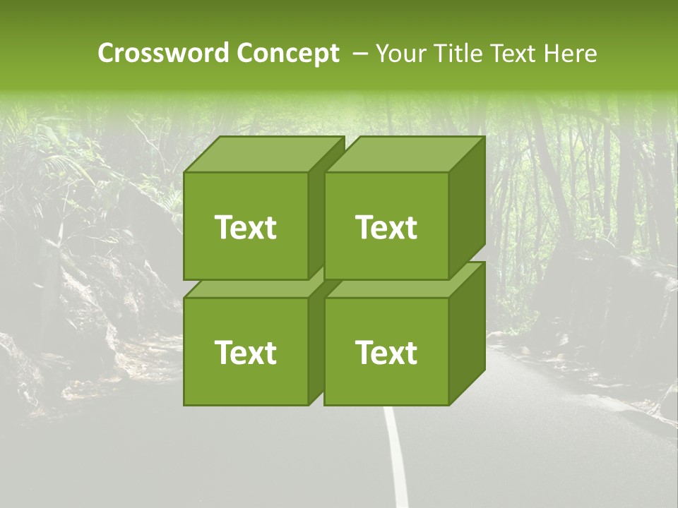 Nature Seychelles Highway PowerPoint Template