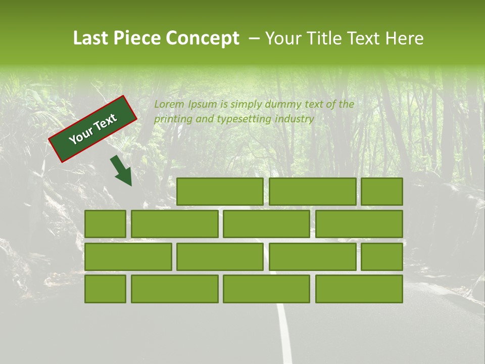 Nature Seychelles Highway PowerPoint Template