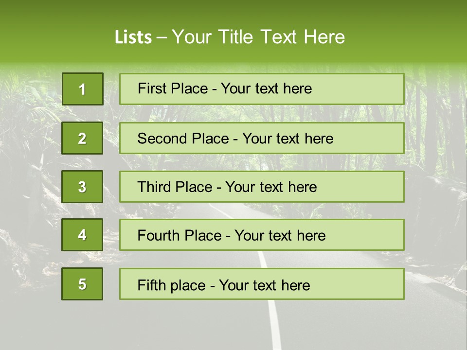 Nature Seychelles Highway PowerPoint Template