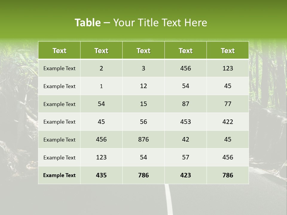 Nature Seychelles Highway PowerPoint Template