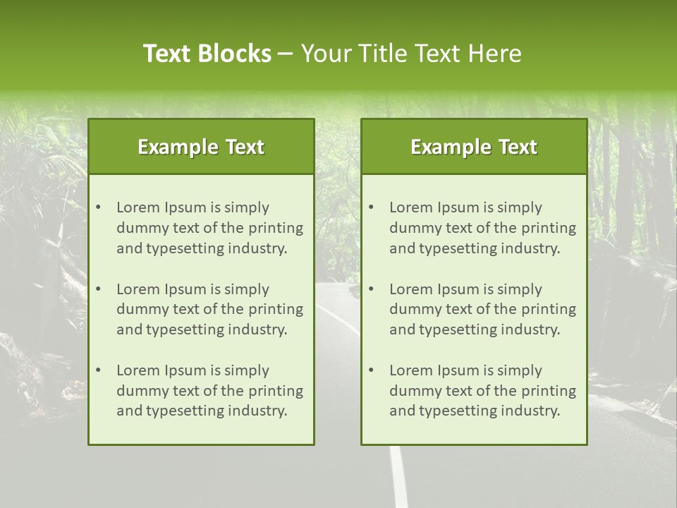 Nature Seychelles Highway PowerPoint Template