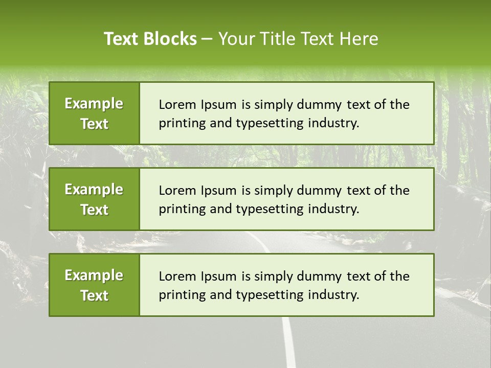 Nature Seychelles Highway PowerPoint Template