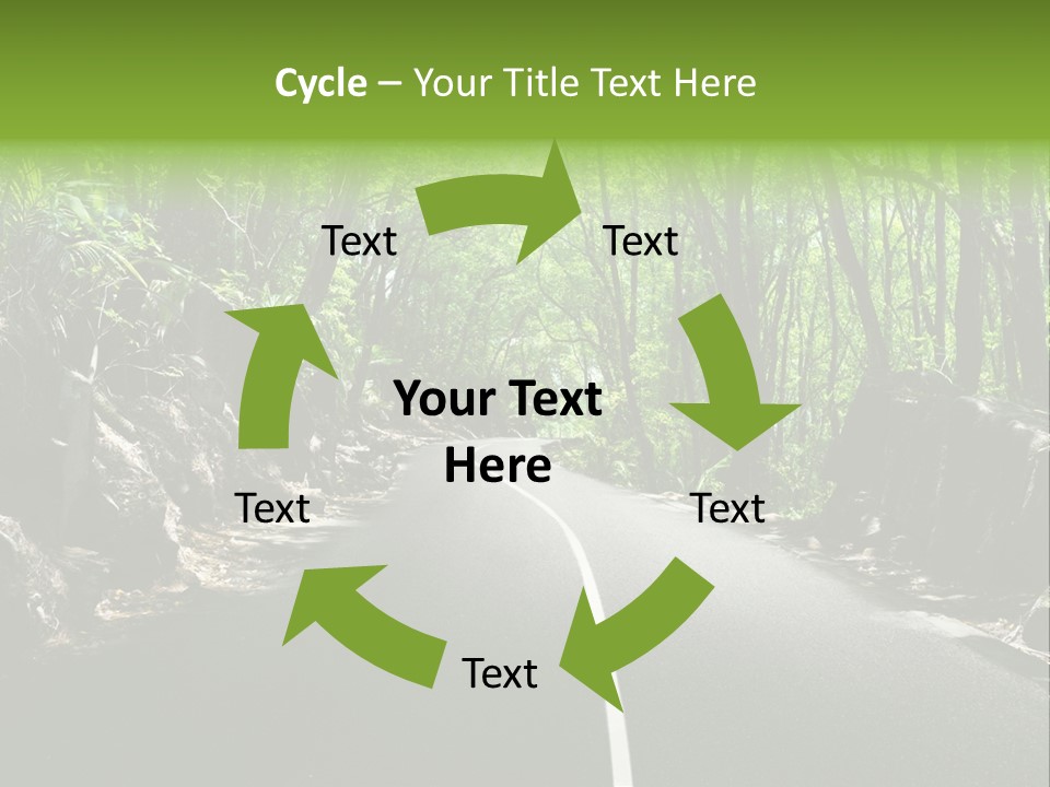 Nature Seychelles Highway PowerPoint Template