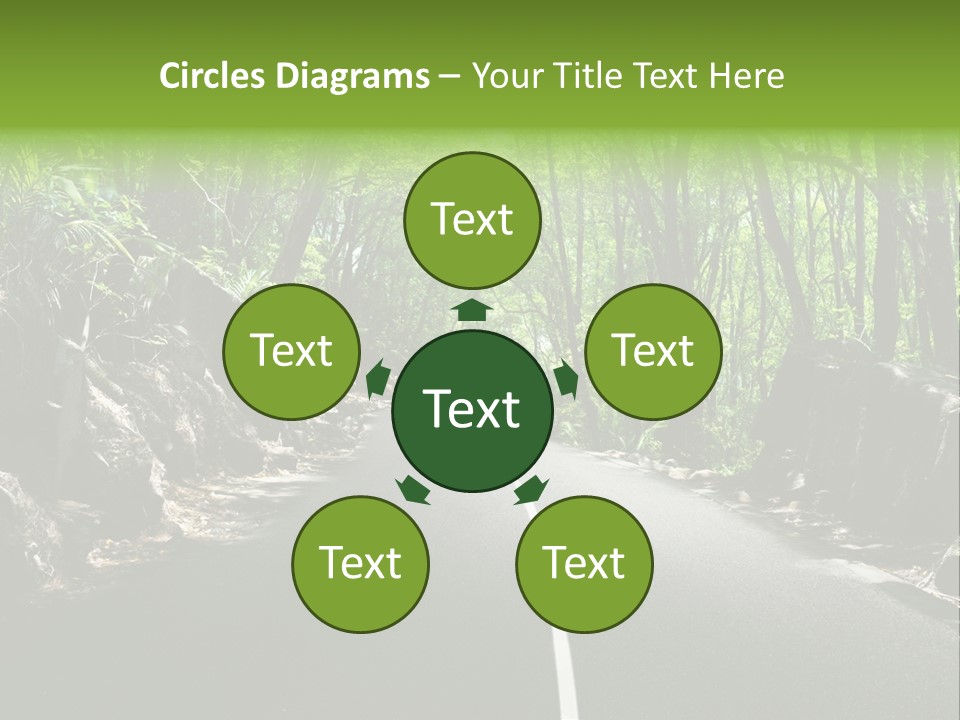 Nature Seychelles Highway PowerPoint Template