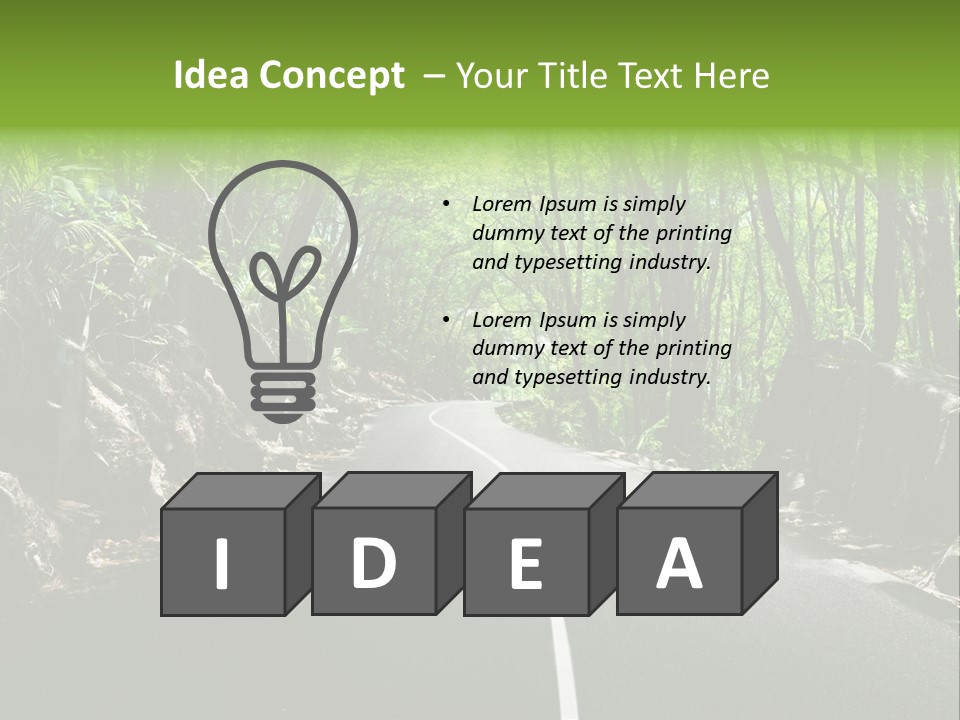 Nature Seychelles Highway PowerPoint Template