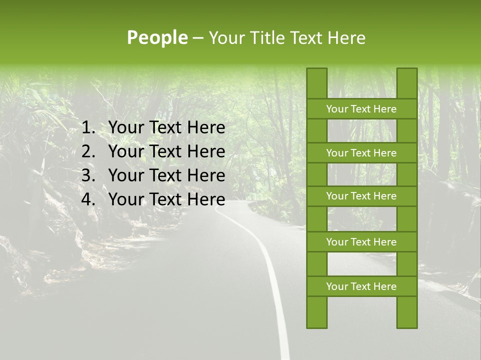 Nature Seychelles Highway PowerPoint Template