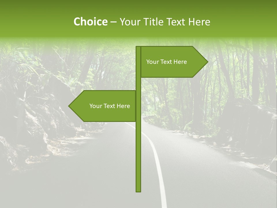Nature Seychelles Highway PowerPoint Template