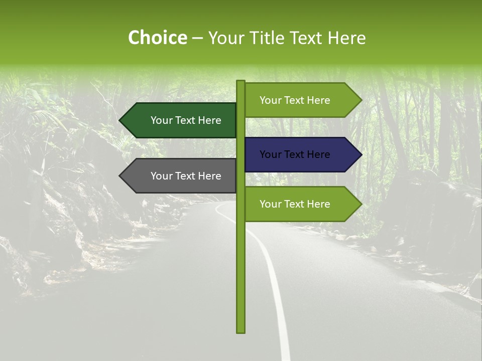Nature Seychelles Highway PowerPoint Template