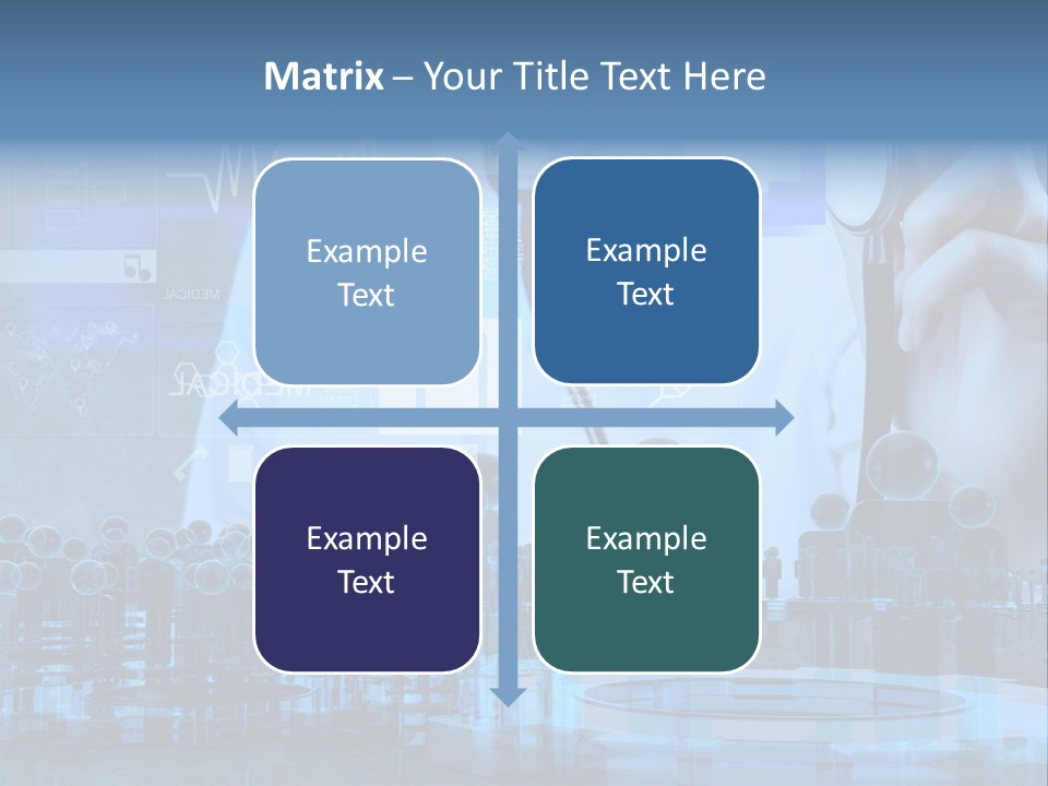 A Doctor Holding A Stethoscope In Front Of A Group Of People PowerPoint Template