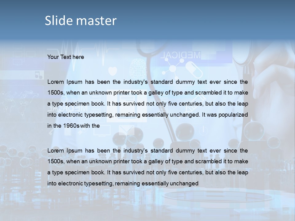 A Doctor Holding A Stethoscope In Front Of A Group Of People PowerPoint Template