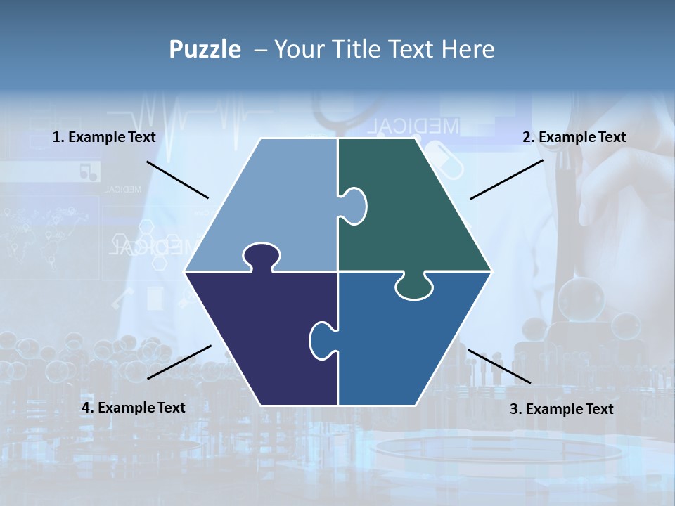 A Doctor Holding A Stethoscope In Front Of A Group Of People PowerPoint Template