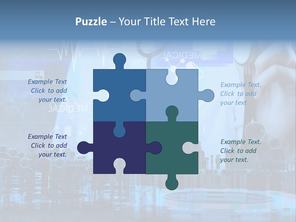 A Doctor Holding A Stethoscope In Front Of A Group Of People PowerPoint Template