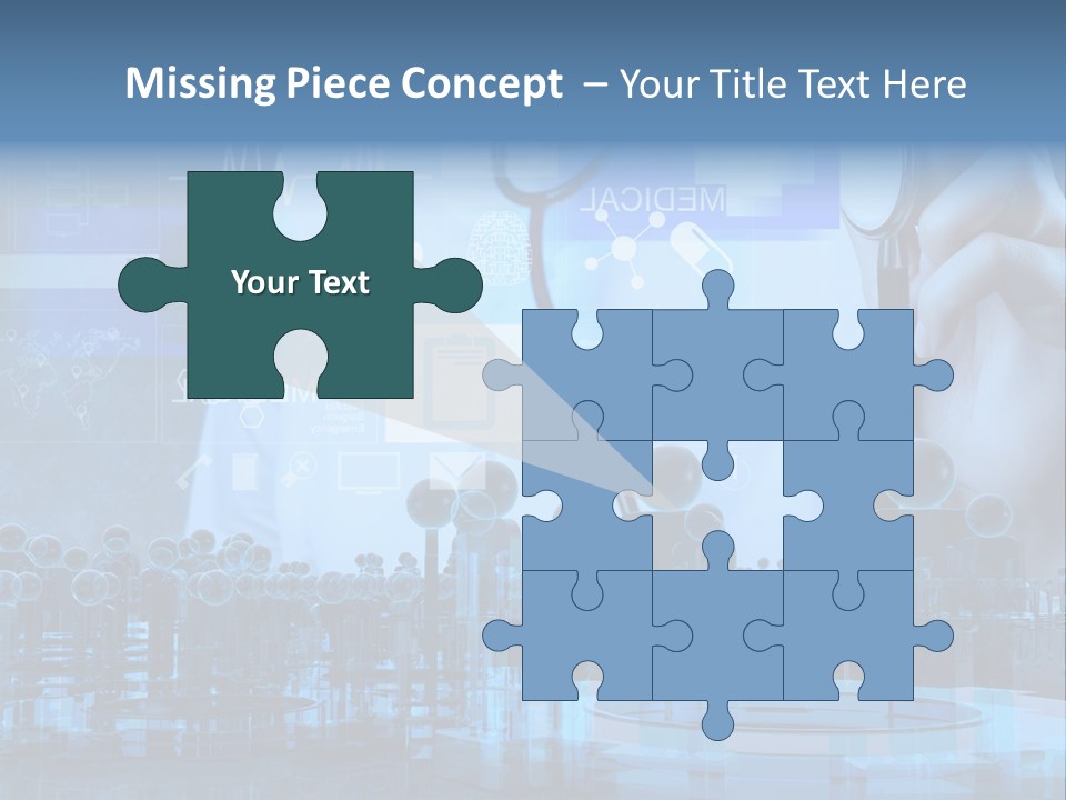 A Doctor Holding A Stethoscope In Front Of A Group Of People PowerPoint Template