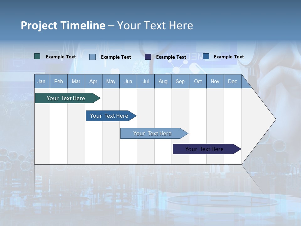 A Doctor Holding A Stethoscope In Front Of A Group Of People PowerPoint Template