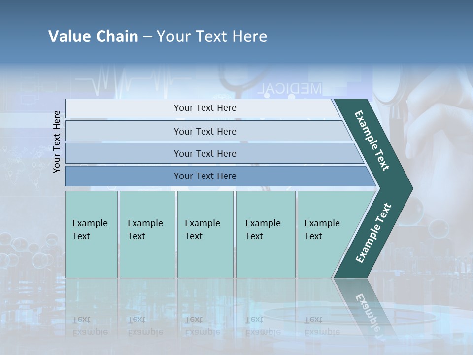 A Doctor Holding A Stethoscope In Front Of A Group Of People PowerPoint Template