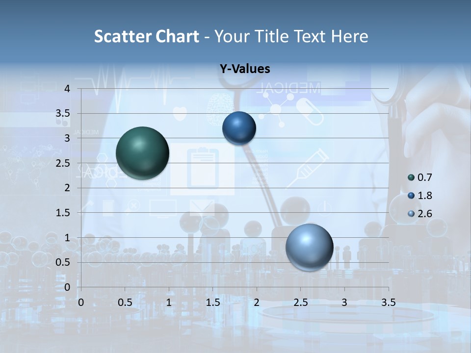 A Doctor Holding A Stethoscope In Front Of A Group Of People PowerPoint Template