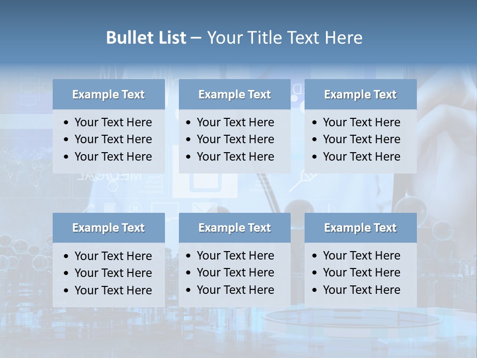 A Doctor Holding A Stethoscope In Front Of A Group Of People PowerPoint Template