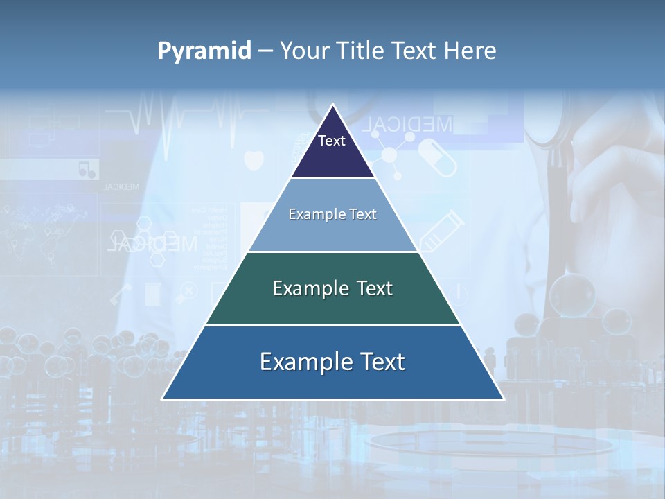 A Doctor Holding A Stethoscope In Front Of A Group Of People PowerPoint Template