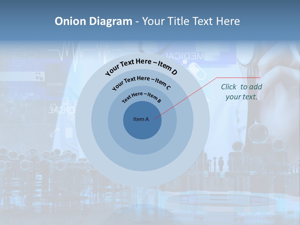 A Doctor Holding A Stethoscope In Front Of A Group Of People PowerPoint Template