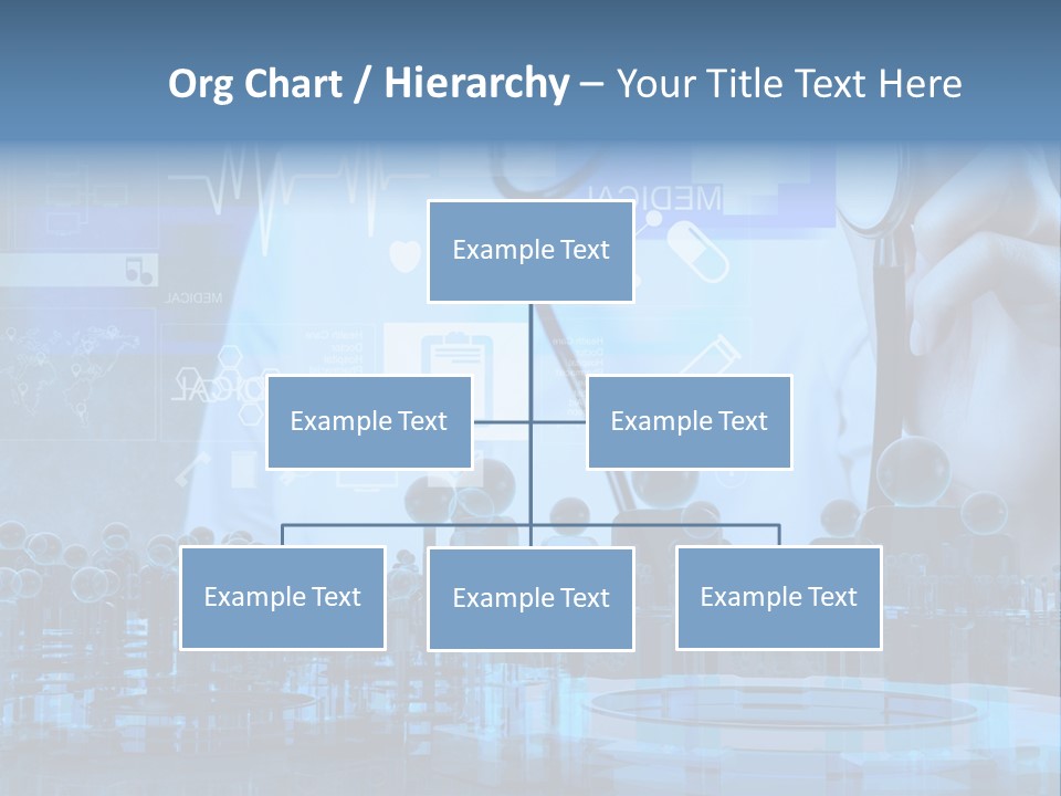 A Doctor Holding A Stethoscope In Front Of A Group Of People PowerPoint Template