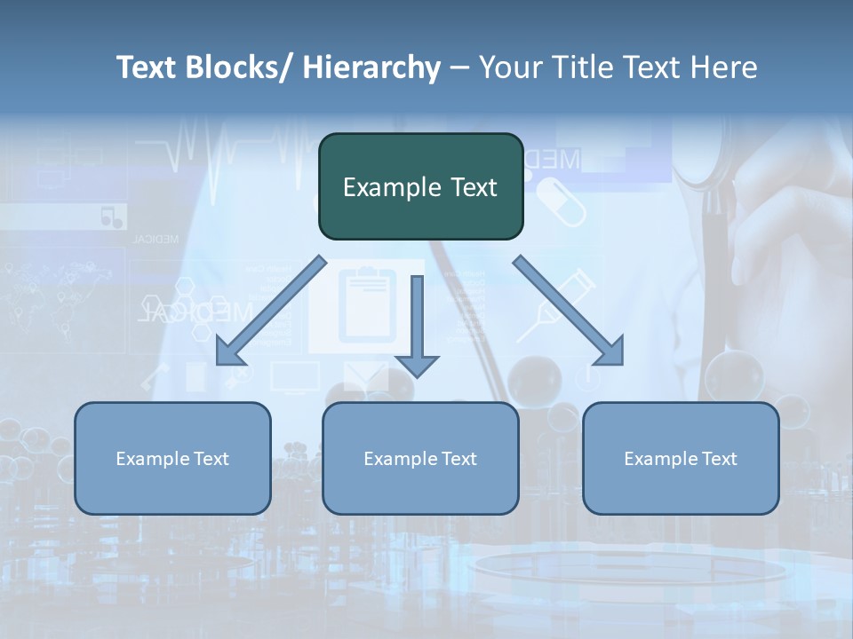 A Doctor Holding A Stethoscope In Front Of A Group Of People PowerPoint Template