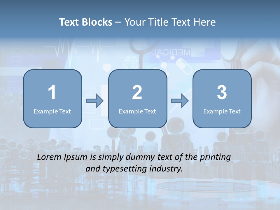 A Doctor Holding A Stethoscope In Front Of A Group Of People PowerPoint Template