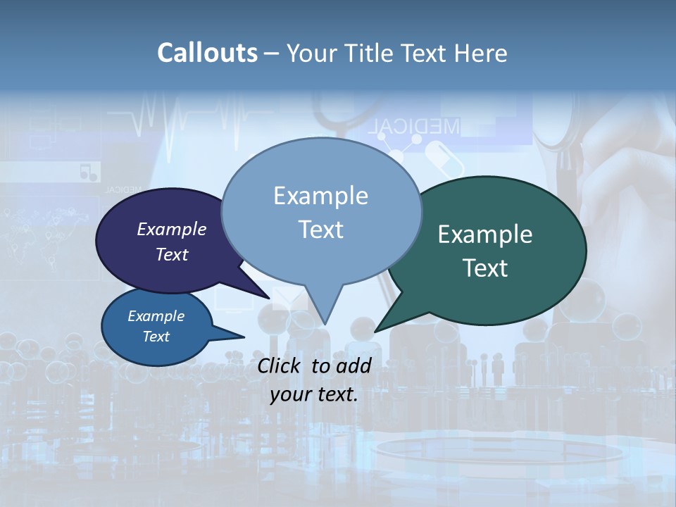 A Doctor Holding A Stethoscope In Front Of A Group Of People PowerPoint Template