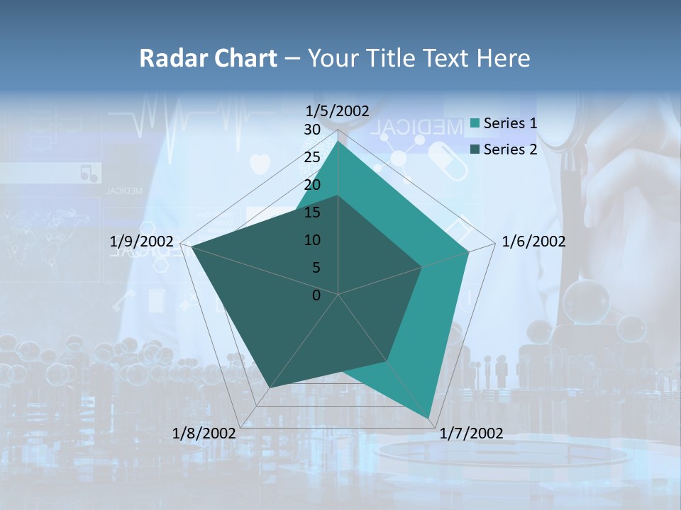 A Doctor Holding A Stethoscope In Front Of A Group Of People PowerPoint Template