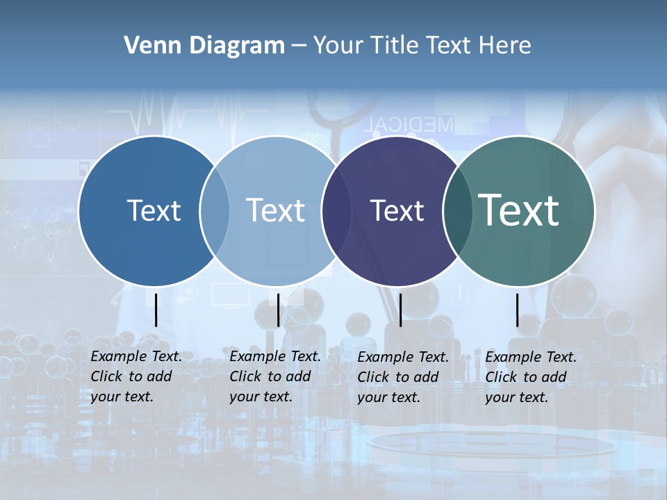 A Doctor Holding A Stethoscope In Front Of A Group Of People PowerPoint Template