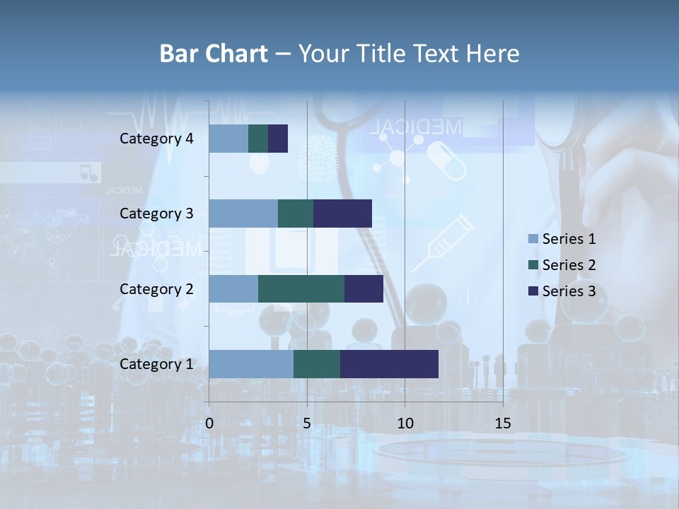 A Doctor Holding A Stethoscope In Front Of A Group Of People PowerPoint Template