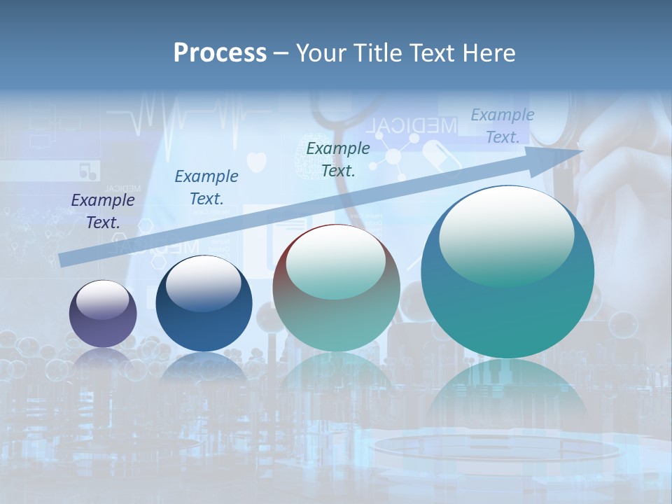 A Doctor Holding A Stethoscope In Front Of A Group Of People PowerPoint Template