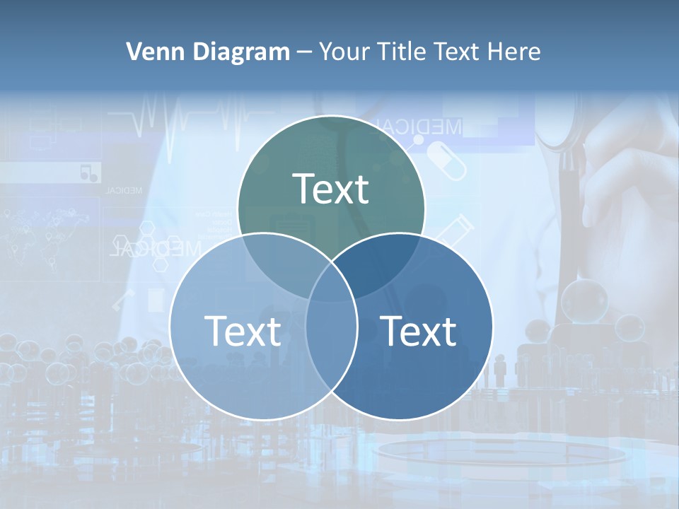 A Doctor Holding A Stethoscope In Front Of A Group Of People PowerPoint Template