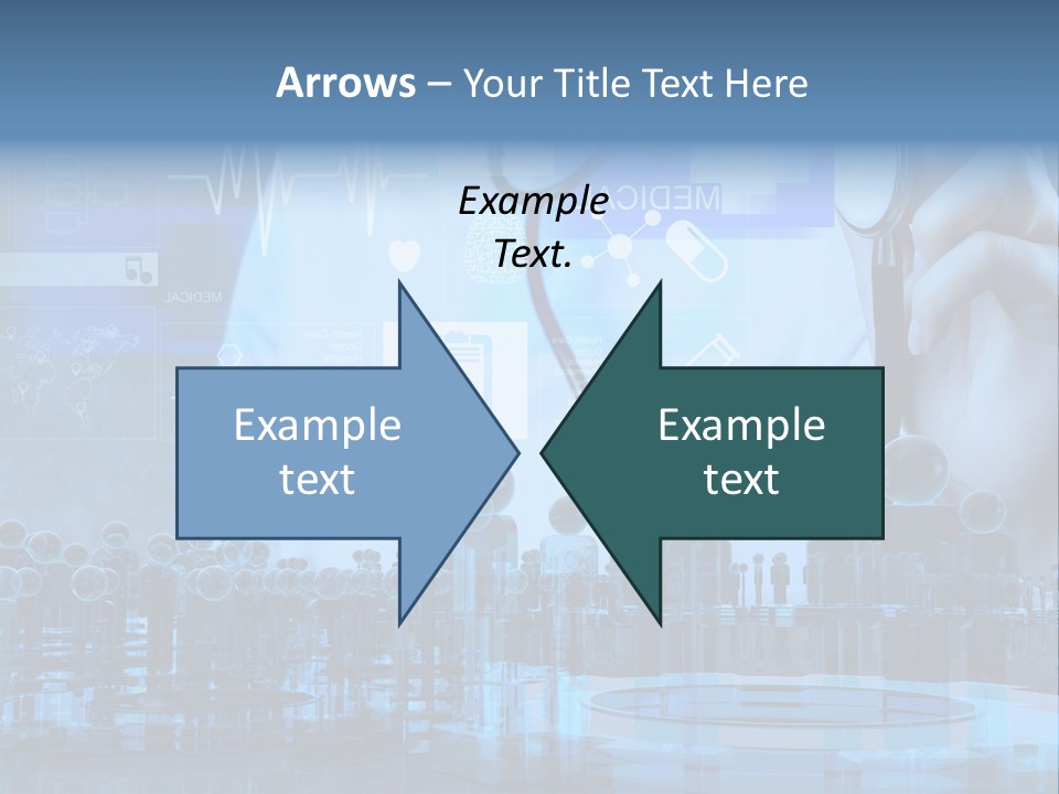 A Doctor Holding A Stethoscope In Front Of A Group Of People PowerPoint Template