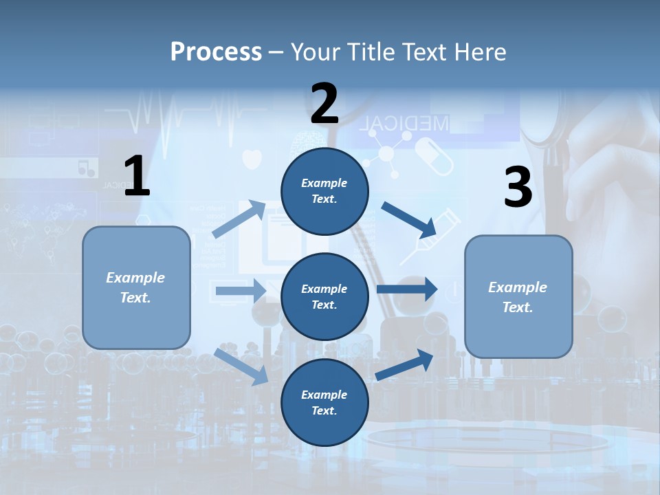 A Doctor Holding A Stethoscope In Front Of A Group Of People PowerPoint Template