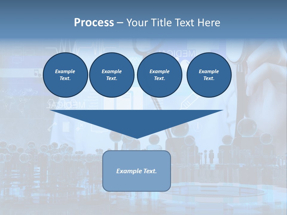 A Doctor Holding A Stethoscope In Front Of A Group Of People PowerPoint Template