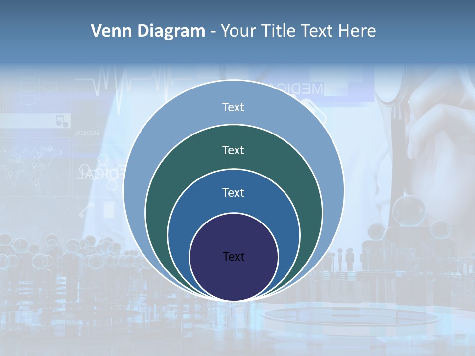 A Doctor Holding A Stethoscope In Front Of A Group Of People PowerPoint Template