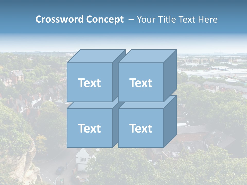An Aerial View Of A Town With Lots Of Trees PowerPoint Template