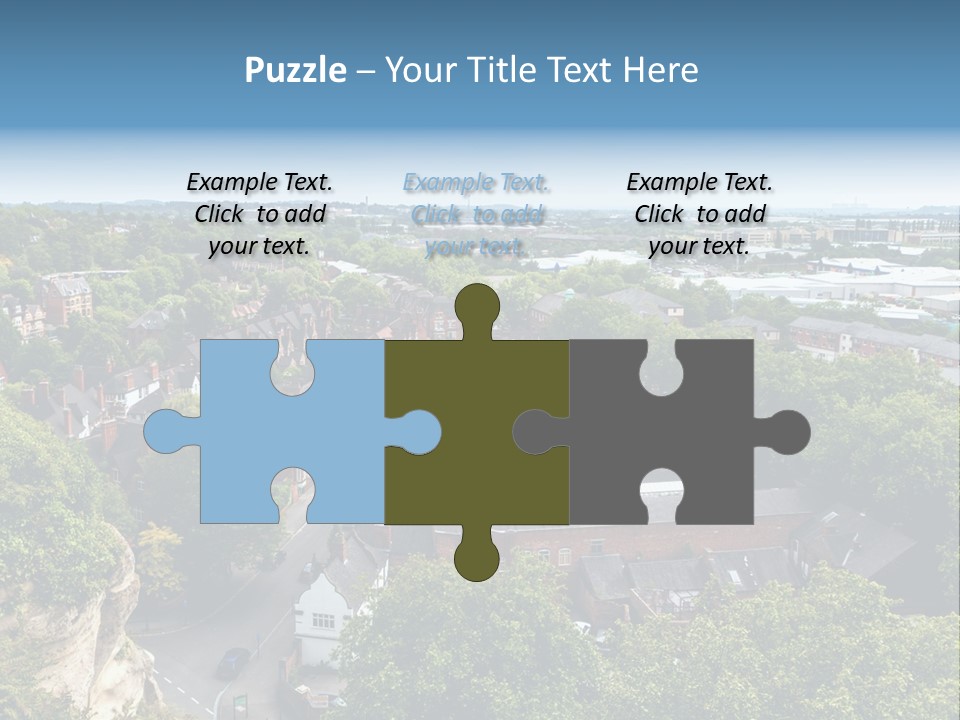 An Aerial View Of A Town With Lots Of Trees PowerPoint Template