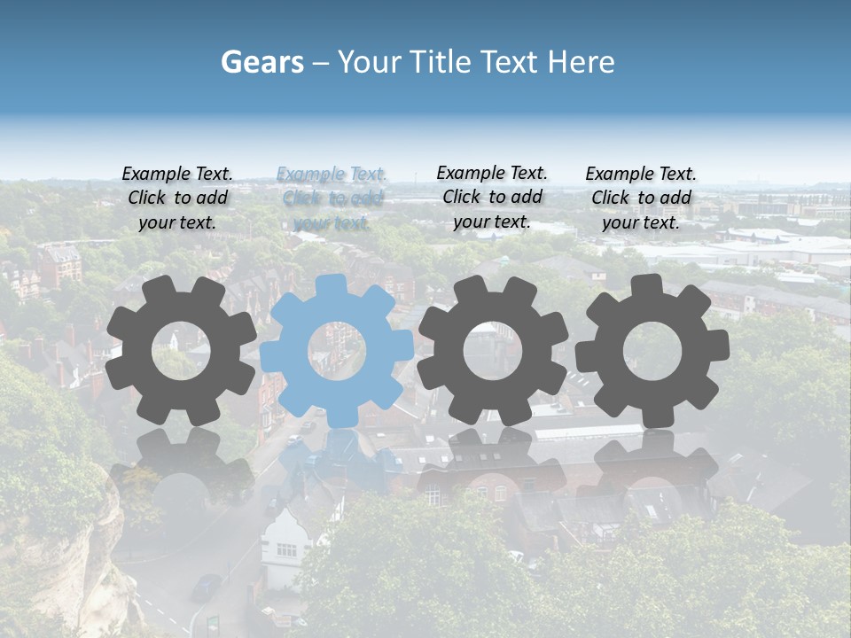 An Aerial View Of A Town With Lots Of Trees PowerPoint Template