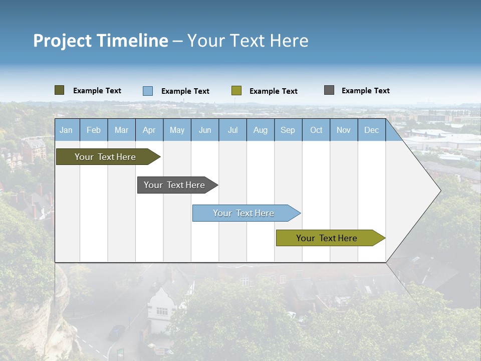 An Aerial View Of A Town With Lots Of Trees PowerPoint Template