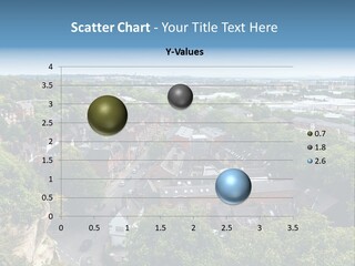 An Aerial View Of A Town With Lots Of Trees PowerPoint Template