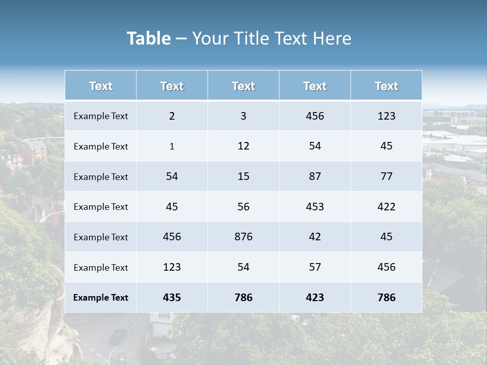 An Aerial View Of A Town With Lots Of Trees PowerPoint Template