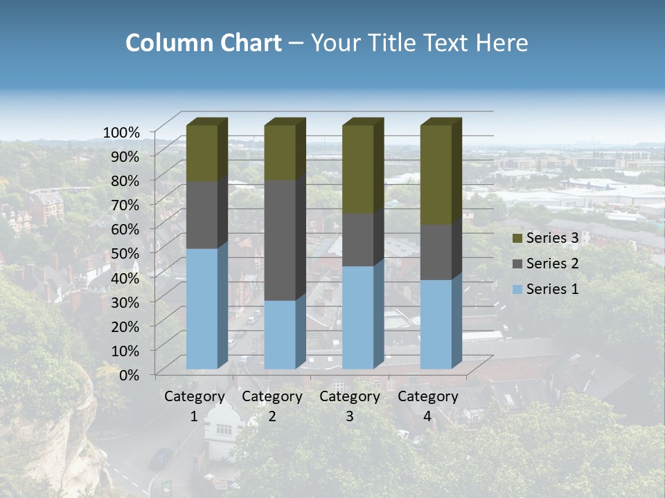 An Aerial View Of A Town With Lots Of Trees PowerPoint Template