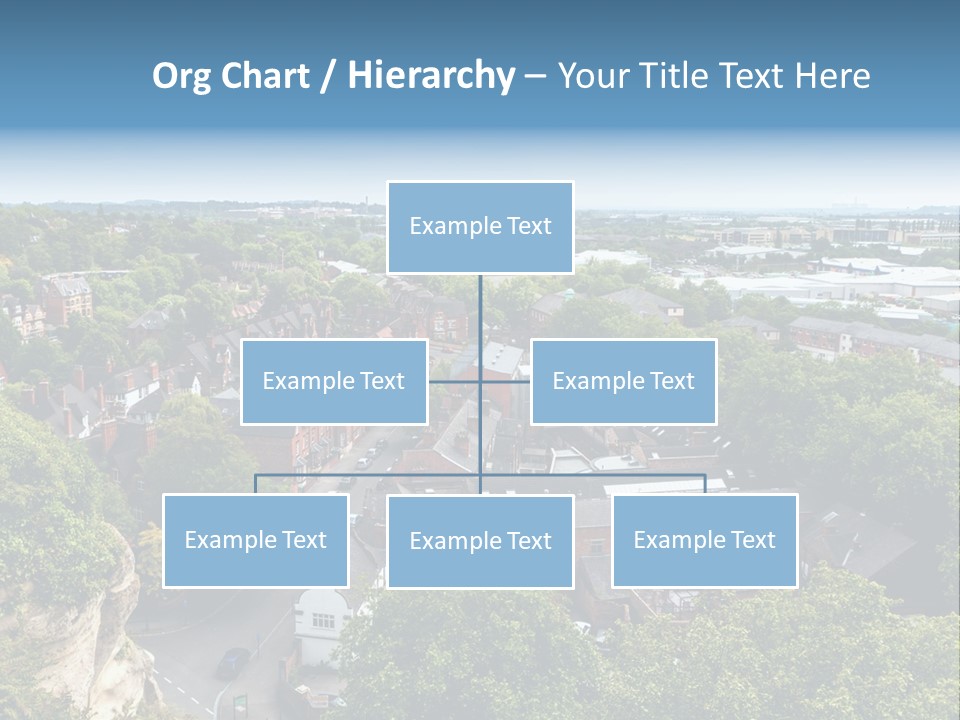An Aerial View Of A Town With Lots Of Trees PowerPoint Template