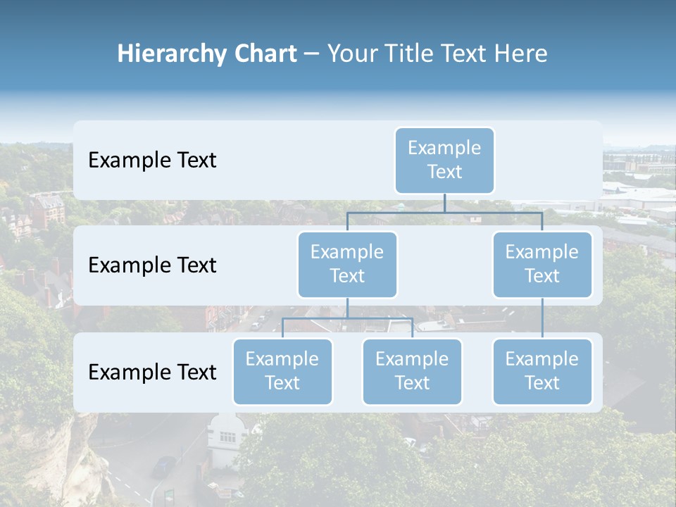 An Aerial View Of A Town With Lots Of Trees PowerPoint Template