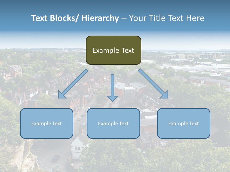 An Aerial View Of A Town With Lots Of Trees PowerPoint Template