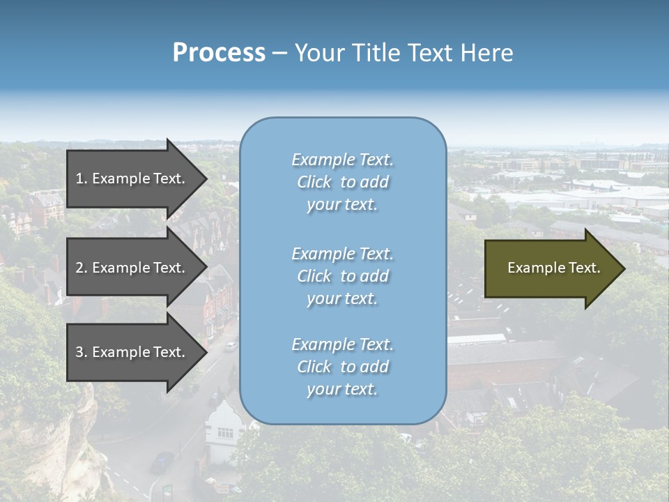 An Aerial View Of A Town With Lots Of Trees PowerPoint Template