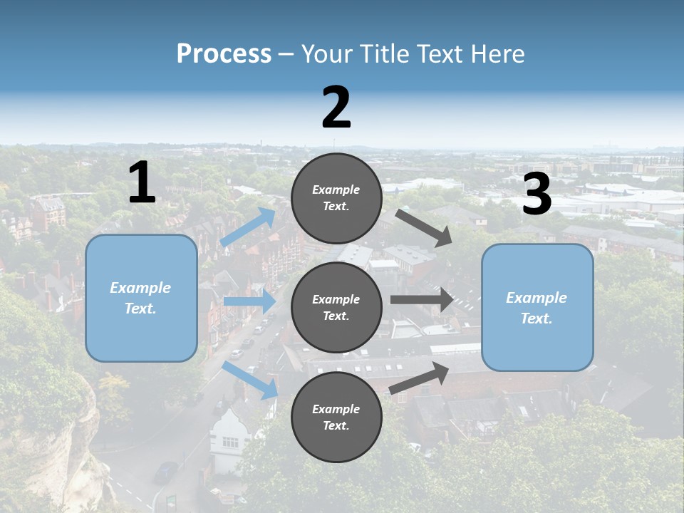An Aerial View Of A Town With Lots Of Trees PowerPoint Template